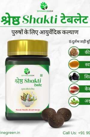 DivineGreen Shreshtha Shakti Tablets – Ayurvedic Wellness for Men